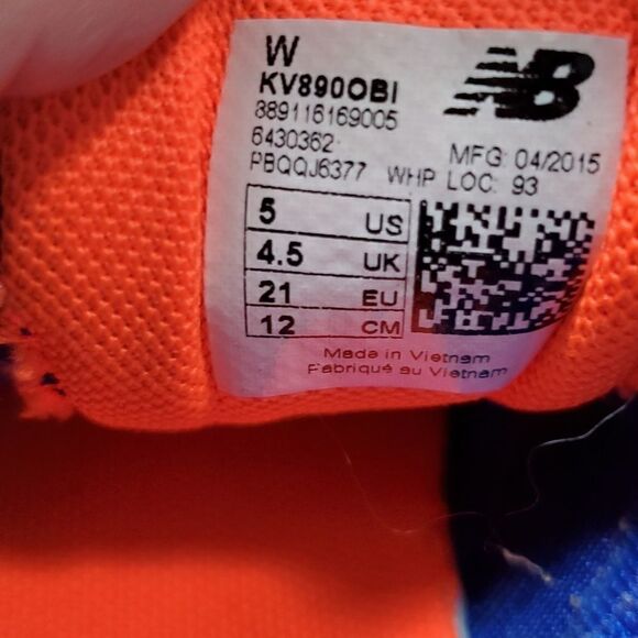 New Balance Blue & Orange Sneaker Shoe - Picture 5 of 5